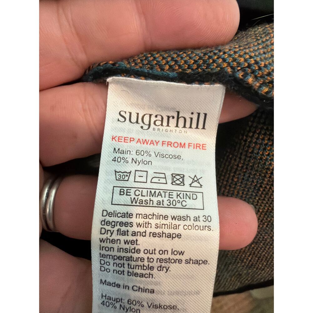 NWT Sugarhill size 10 Jaida Black Knit Sweater Dress Happy Herbivore Dinosaurs - Picture 4 of 4